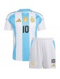 Argentina Lionel Messi #10 Domácí dres pro děti Copa America 2024 Krátký Rukáv (+ trenýrky)